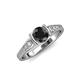 4 - Alana Signature Black and White Diamond Engagement Ring 