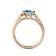 5 - Alana Signature Blue Topaz and Diamond Engagement Ring 