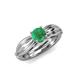 4 - Kayla Signature Emerald and Diamond Solitaire Plus Engagement Ring 