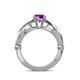 5 - Kayla Signature Amethyst and Diamond Solitaire Plus Engagement Ring 
