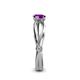 6 - Kayla Signature Amethyst and Diamond Solitaire Plus Engagement Ring 