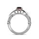 5 - Kayla Signature Red Garnet and Diamond Solitaire Plus Engagement Ring 