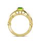 5 - Kayla Signature Peridot and Diamond Solitaire Plus Engagement Ring 