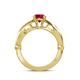 5 - Kayla Signature Ruby and Diamond Solitaire Plus Engagement Ring 