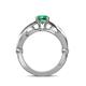5 - Kayla Signature Emerald and Diamond Solitaire Plus Engagement Ring 