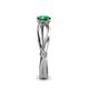 6 - Kayla Signature Emerald and Diamond Solitaire Plus Engagement Ring 