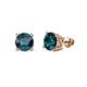 Alina Blue Diamond Solitaire Stud Earrings Blue Diamond Four Prong Solitaire Womens Stud Earrings ctw K Rose Gold