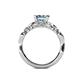 5 - Carina Signature Aquamarine and Diamond Engagement Ring 