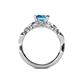 5 - Carina Signature Blue Topaz and Diamond Engagement Ring 
