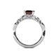5 - Carina Signature Red Garnet and Diamond Engagement Ring 