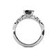 5 - Carina Signature Black and White Diamond Engagement Ring 