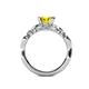 5 - Carina Signature Yellow and White Diamond Engagement Ring 