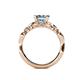 5 - Carina Signature Aquamarine and Diamond Engagement Ring 