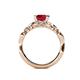 5 - Carina Signature Ruby and Diamond Engagement Ring 