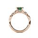5 - Carina Signature Diamond and Lab Created Alexandrite Engagement Ring 