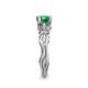 6 - Carina Signature Emerald and Diamond Engagement Ring 