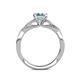 5 - Belinda Signature Aquamarine and Diamond Engagement Ring 