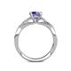 5 - Belinda Signature Iolite and Diamond Engagement Ring 