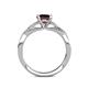 5 - Belinda Signature Red Garnet and Diamond Engagement Ring 
