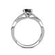 5 - Belinda Signature Black and White Diamond Engagement Ring 