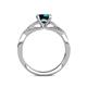 5 - Belinda Signature London Blue Topaz and Diamond Engagement Ring 