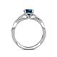 5 - Belinda Signature Blue and White Diamond Engagement Ring 