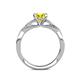 5 - Belinda Signature Yellow and White Diamond Engagement Ring 