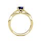 5 - Belinda Signature Blue Sapphire and Diamond Engagement Ring 