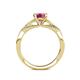 5 - Belinda Signature Pink Tourmaline and Diamond Engagement Ring 