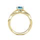 5 - Belinda Signature Blue Topaz and Diamond Engagement Ring 