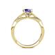 5 - Belinda Signature Iolite and Diamond Engagement Ring 