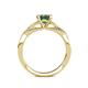 5 - Belinda Signature Diamond and Lab Created Alexandrite Engagement Ring 