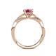 5 - Belinda Signature Pink Tourmaline and Diamond Engagement Ring 