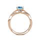 5 - Belinda Signature Blue Topaz and Diamond Engagement Ring 
