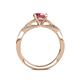 5 - Belinda Signature Rhodolite Garnet and Diamond Engagement Ring 