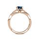 5 - Belinda Signature Blue and White Diamond Engagement Ring 