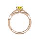 5 - Belinda Signature Yellow and White Diamond Engagement Ring 