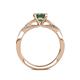 5 - Belinda Signature Diamond and Lab Created Alexandrite Engagement Ring 