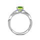 5 - Belinda Signature Peridot and Diamond Engagement Ring 