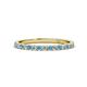 Lara Blue Topaz and Diamond Eternity Band Round Blue Topaz and Diamond ctw French Set Womens Eternity Ring Stackable K Yellow Gold