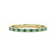 Lara Emerald and Diamond Eternity Band Round Emerald and Diamond ctw French Set Womens Eternity Ring Stackable K Yellow Gold