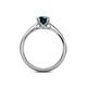 5 - Alaya Signature 6.50 mm Round London Blue Topaz 8 Prong Solitaire Engagement Ring 