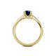 5 - Alaya Signature 6.00 mm Round Blue Sapphire 8 Prong Solitaire Engagement Ring 