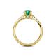 5 - Alaya Signature 6.00 mm Round Emerald 8 Prong Solitaire Engagement Ring 