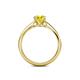 5 - Alaya Signature 6.00 mm Round Yellow Diamond 8 Prong Solitaire Engagement Ring 