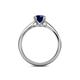 5 - Alaya Signature 6.00 mm Round Blue Sapphire 8 Prong Solitaire Engagement Ring 