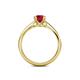 5 - Alaya Signature 6.00 mm Round Ruby 8 Prong Solitaire Engagement Ring 