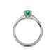 5 - Alaya Signature 6.00 mm Round Emerald 8 Prong Solitaire Engagement Ring 