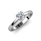 4 - Alaya Signature GIA Certified 6.50 mm Round Diamond 8 Prong Solitaire Engagement Ring 