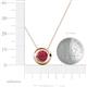 3 - Arela 6.00 mm Round Ruby Donut Bezel Solitaire Pendant Necklace 
